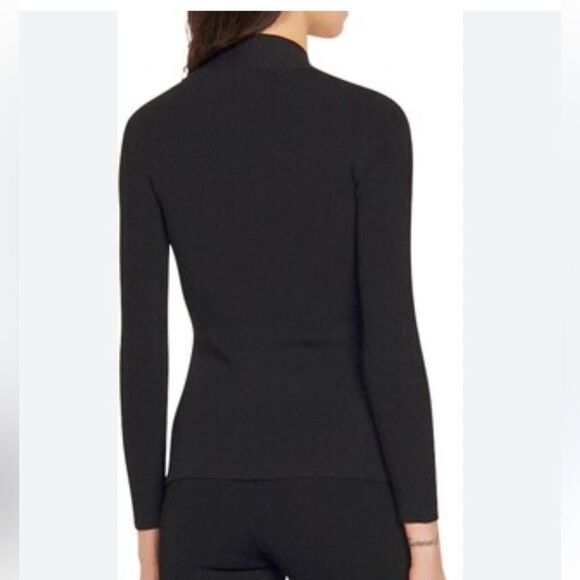 Sandro Louane Twist Front V Neck Sweater - Picture 2 of 5